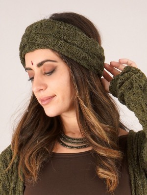 Army green Toonzshop Aikköo Crochet Headband Women Hats | 07369DMYI