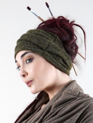 Army green Toonzshop Aikköo Headband Women Hats | 95241XBPC