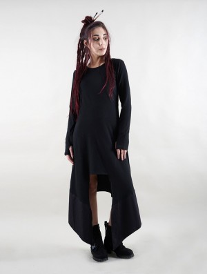 Black Toonzshop Anat Long Sleeve Long Dress Women Dress | 04826AXLP