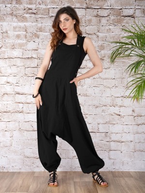 Black Toonzshop Bhakta Harem Pant Overalls Women Pants | 52608IVCL