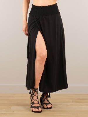 Black Toonzshop Dune Wrap Long Skirt Women Skirt | 96258CLDT