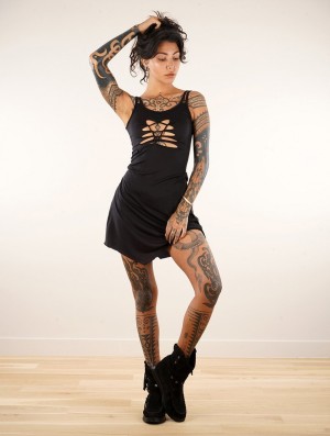 Black Toonzshop Electra Short And Reversible Strappy Dress Women Dress | 21630EUXK