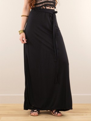 Black Toonzshop Eressea Long Skirt Women Skirt | 73602WCDP