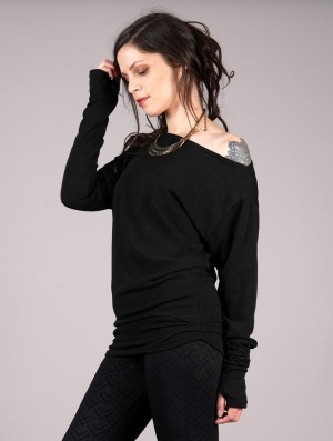 Black Toonzshop Kayäaz Batwing Sleeve Sweater Women Sweater | 58214CHBE