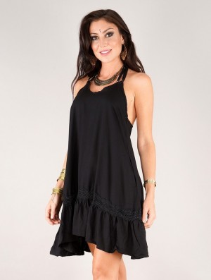 Black Toonzshop Maya Bare Back Short Dress Women Dress | 19682OEZK