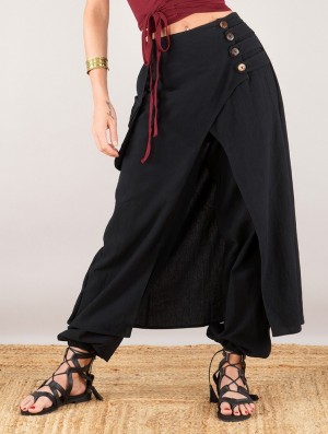 Black Toonzshop Wanda Harem Skirt Pants Women Skirt | 67483MOJB