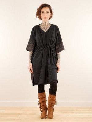 Black Toonzshop Wilwarin Ethnic Arrow Kaftan Dress Women Dress | 19847HRAI