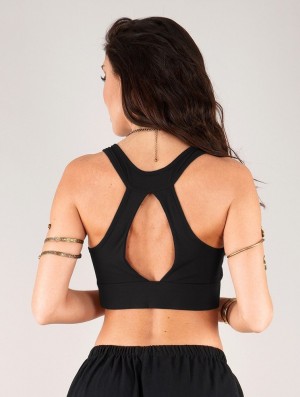 Black Toonzshop Zohra Crop Top Bra Women Bras | 43058ITWB