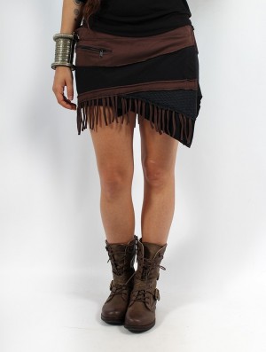 Black brown Toonzshop Skirt "Azhar" Women Skirt | 43051EPXK