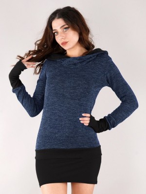 Blue black Toonzshop Janjira Pullover Women Pullover | 82740IZTQ