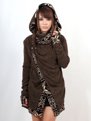 Brown Toonzshop Namkha Ivalo Cardigan Women Cardigan | 65817LXGB