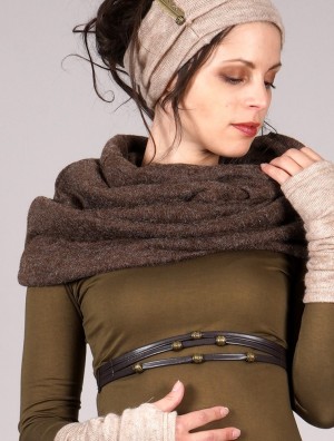 Brown Toonzshop Oöna Snood Scarf Women Scarf | 54936MFUO