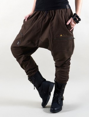 Dark brown Toonzshop Cheops Gender Neutral Joggers Harem Pants Women Pants | 14508DPRB