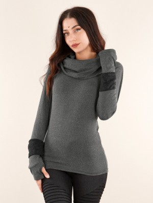 Grey Toonzshop Chayan Sweatshirt Women Sweatshirt | 67405REWX