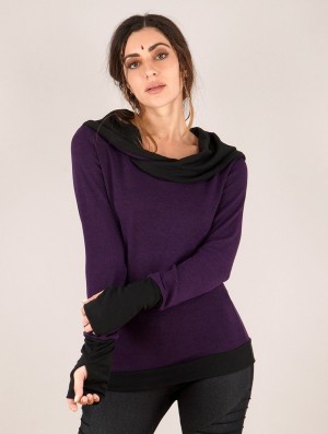 Purple black Toonzshop Janjira Pullover Women Pullover | 79328QACU