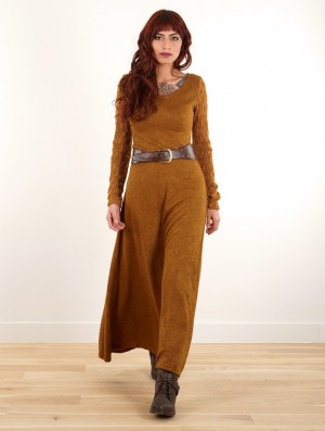 Rusty Toonzshop Melisandre Crochet Long Sleeve Long Sweater Dress Women Dress | 43712TQIM