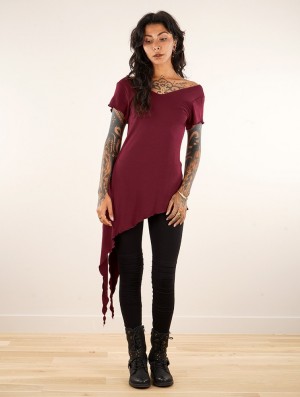 Wine Toonzshop Avataran Tunic Women Tops | 41870VKWN