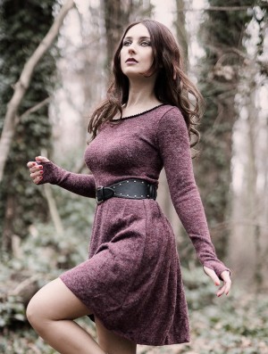 Wine Toonzshop Bohemian Sweater Dress Women Dress | 70561AEJS