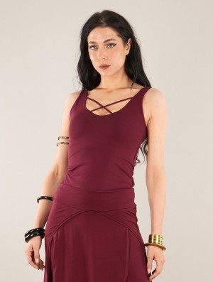 Wine Toonzshop Full Moon Reversible Top Women Tops | 29548RFIO