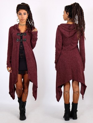 Wine Toonzshop Makshi Cardigan Women Cardigan | 58401NVZJ