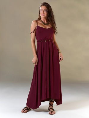 Wine Toonzshop Massaläa Long Dress Women Dress | 84017SVDW