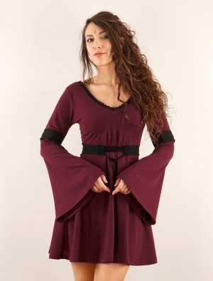 Wine Toonzshop Reversible Bohemian Dress "Morphée" Women Dress | 07359PXHC