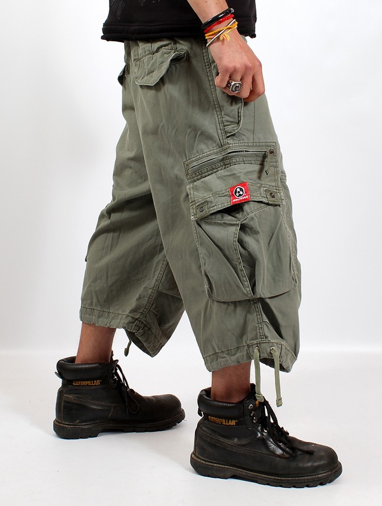 Army green Toonzshop 3/4 Molecule Cargo Pants 45056 Men Pants | 03426JOHW