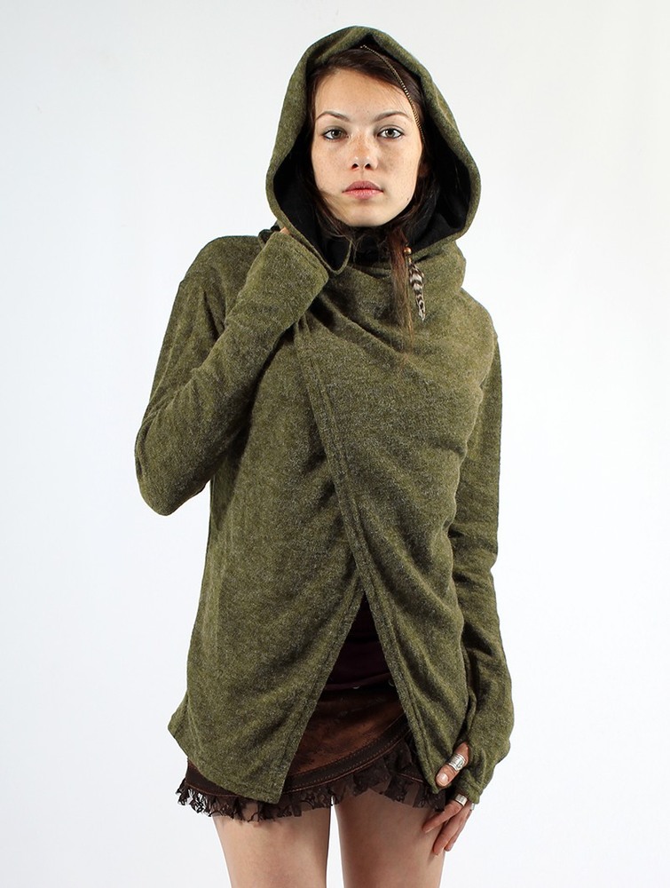 Army green Toonzshop Adrika Cardigan Women Cardigan | 79543HBFL