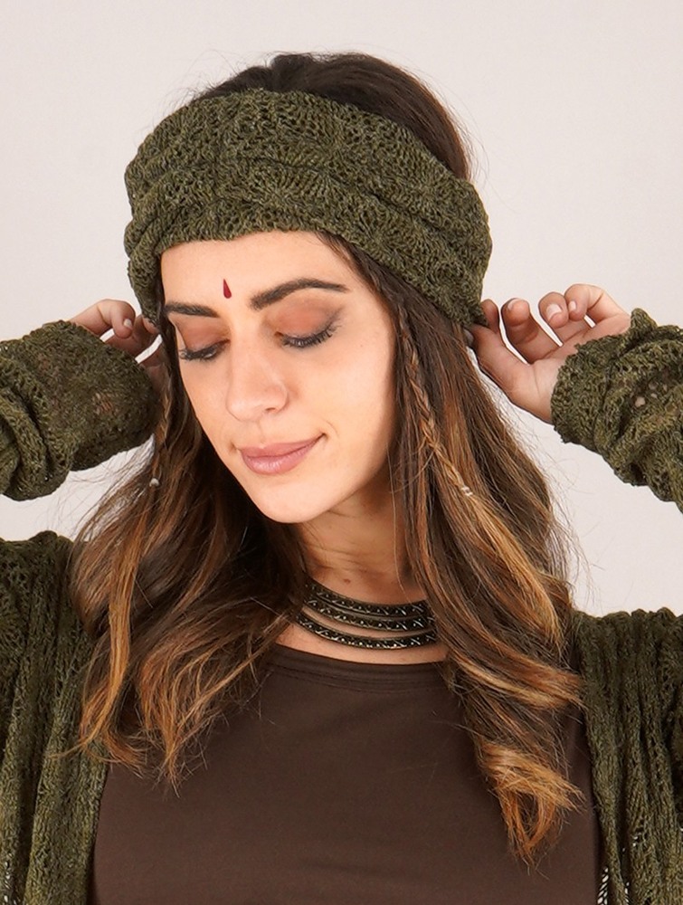 Army green Toonzshop Aikköo Crochet Headband Women Hats | 07369DMYI