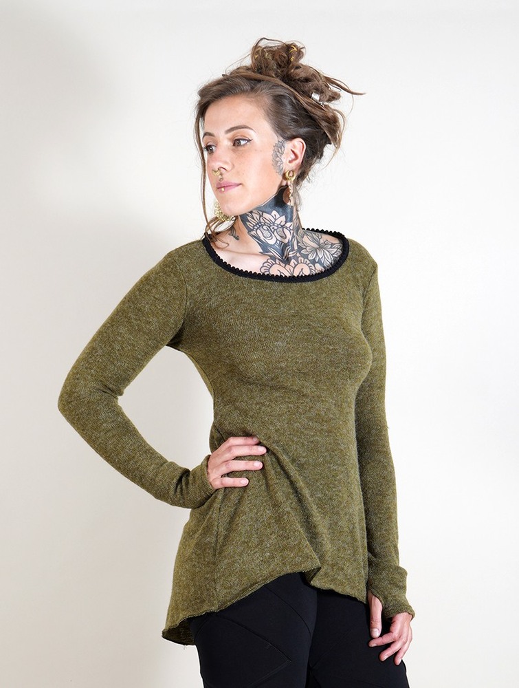 Army green Toonzshop Bohemian Tunic Pullover Women Pullover | 38597SFPW