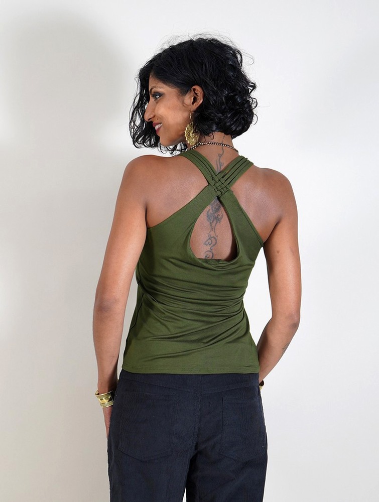 Army green Toonzshop Eneko Sleeveless Top Women Tops | 19208TIWC