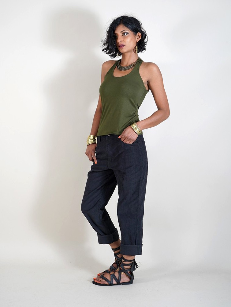 Army green Toonzshop Eneko Sleeveless Top Women Tops | 19208TIWC