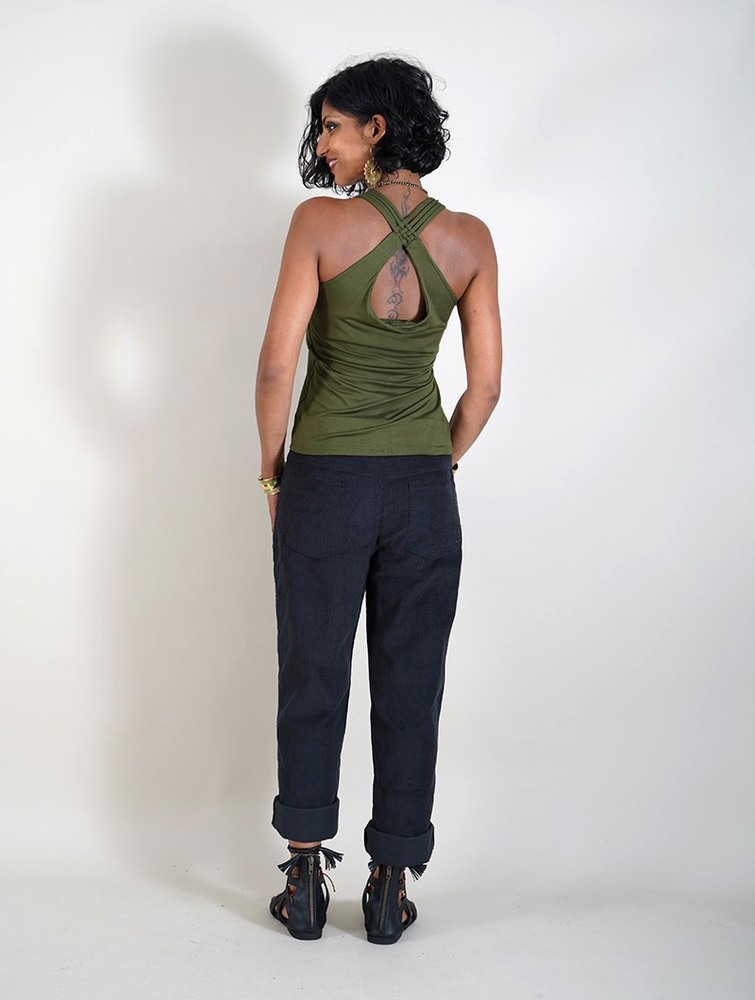 Army green Toonzshop Eneko Sleeveless Top Women Tops | 19208TIWC