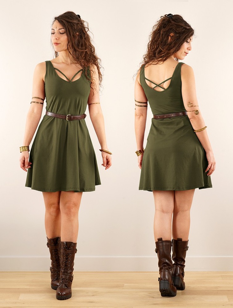 Army green Toonzshop Full Moon Reversible Dress Women Dress | 19685WDQF