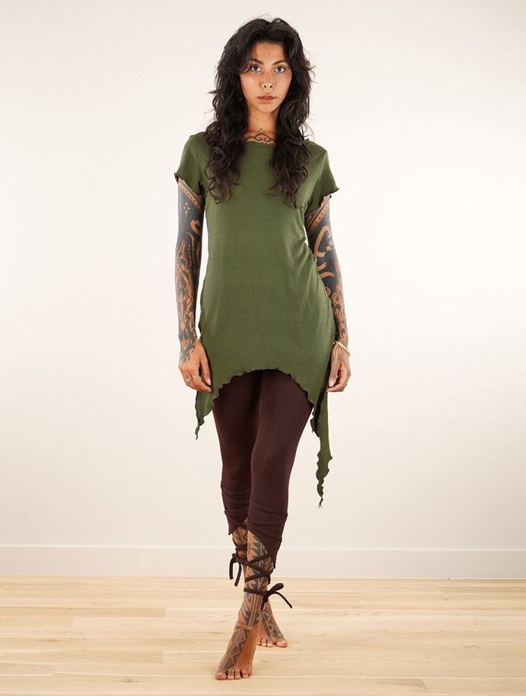 Army green Toonzshop Himaskhalan Tunic Women Tops | 45687NOFD