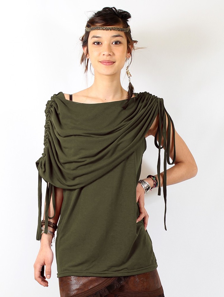 Army green Toonzshop Liko Top Women Tops | 30792BOAV