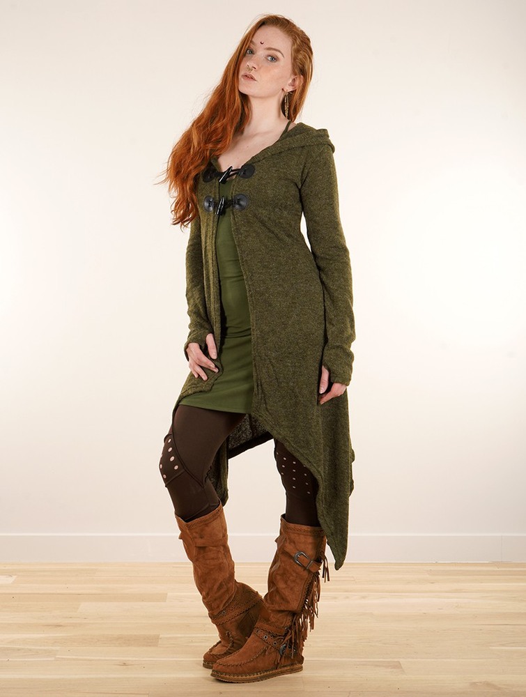 Army green Toonzshop Makshi Cardigan Women Cardigan | 02683XIGR