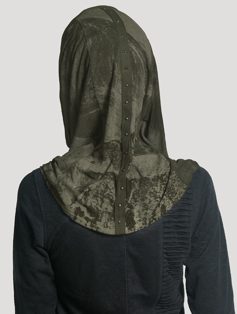 Army green Toonzshop Marble Hooded Neck Warmer Women Scarves & Snoods | 98420RNCJ