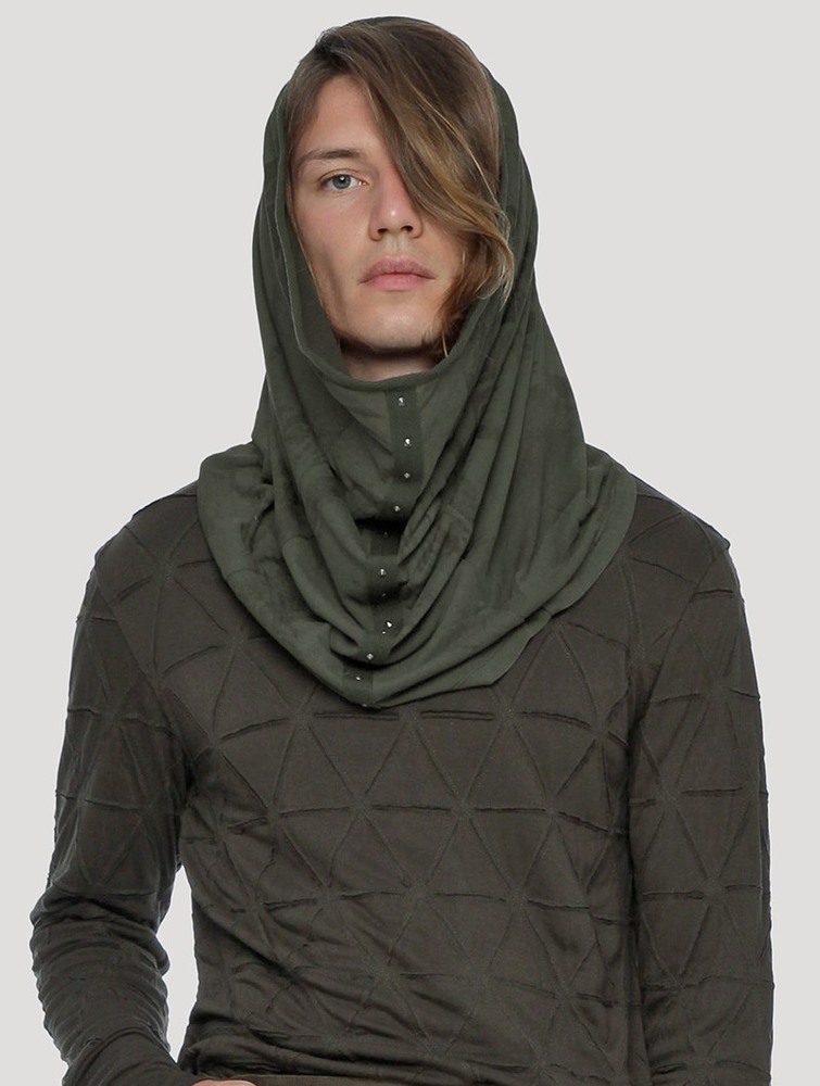 Army green Toonzshop Marble Hooded Neck Warmer Women Scarves & Snoods | 98420RNCJ