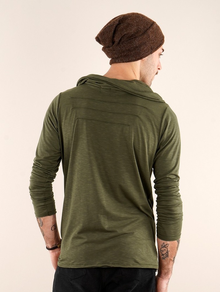 Army green Toonzshop Moëkko Long Sleeved Shirt Men Shirt | 80145XGJW