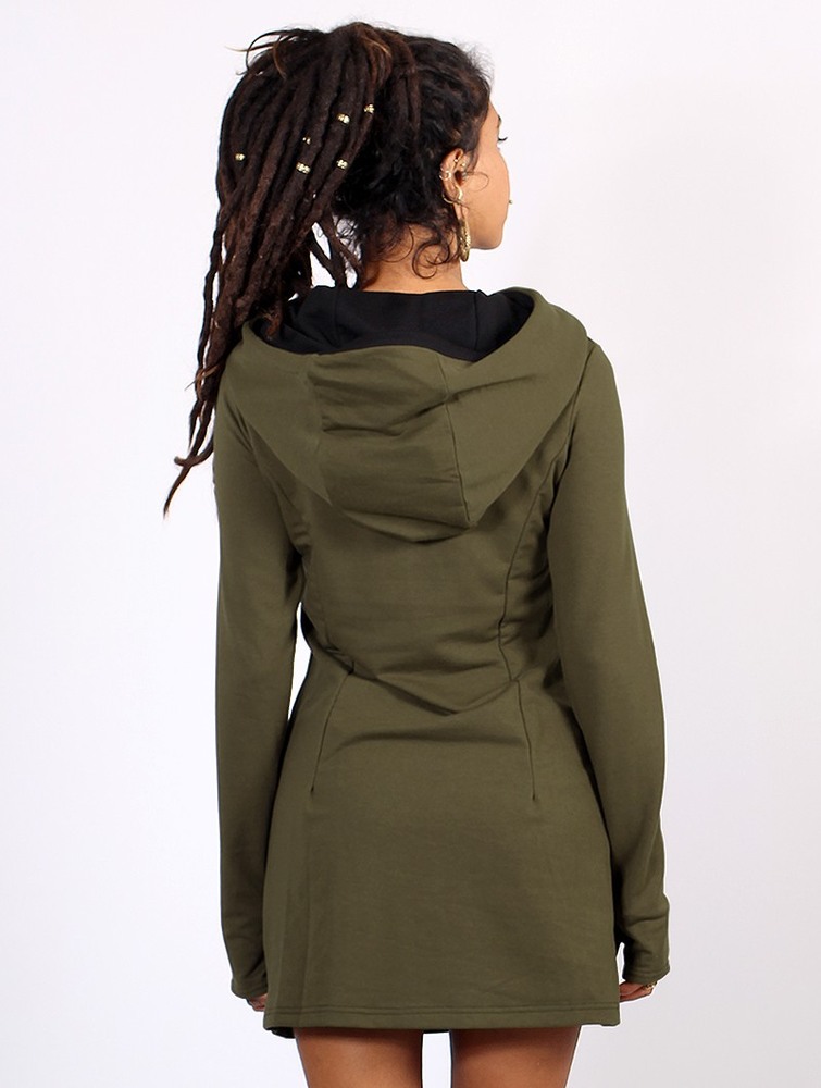 Army green Toonzshop Myäa Sweatshirt Dress Women Dress | 38497QTIX