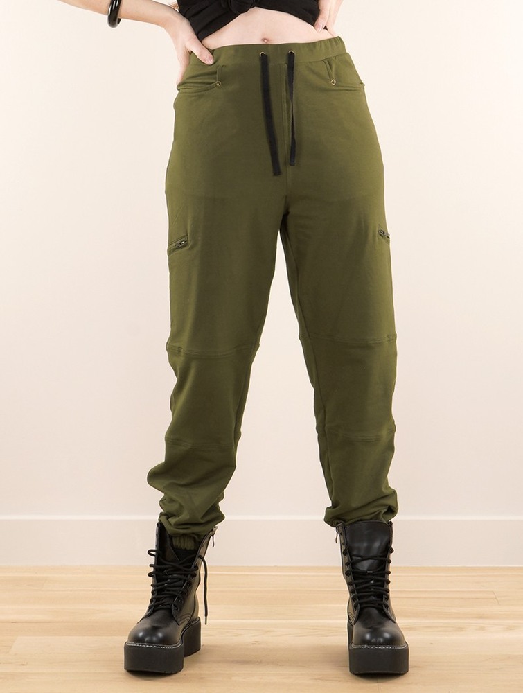 Army green Toonzshop Narayan Gender Neutral Joggers Women Joggers | 74028XJYL