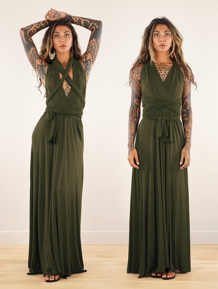 Army green Toonzshop Wakiza Long Infinity Dress Women Dress | 72984BKQS