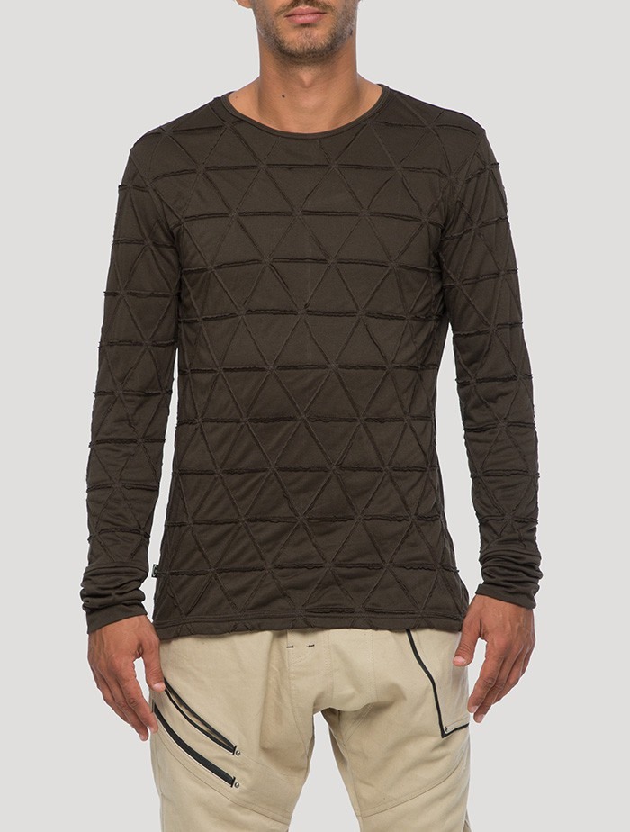 Army green Toonzshop Zentangle Long Sleeves T-shirt Men T-Shirt | 48102JSAW