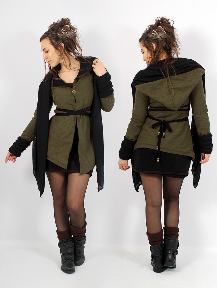 Army green and black Toonzshop Azmäe Coat Women Coats | 89472NHEA