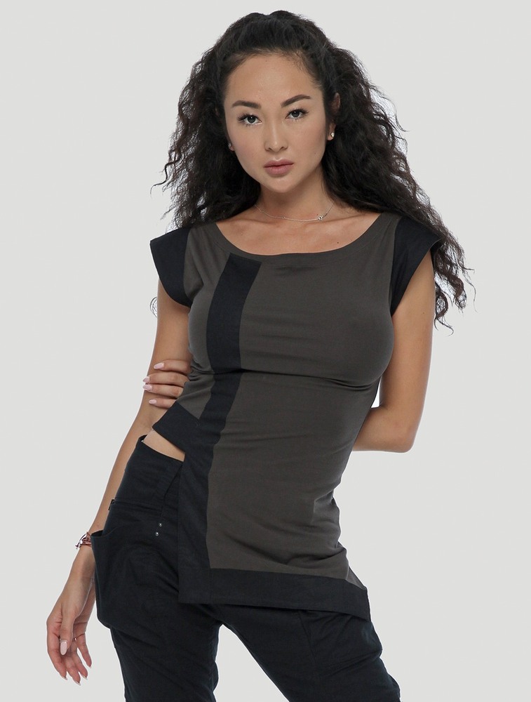 Army green and black Toonzshop Venus Tunic Women Tunic | 30149TFGB