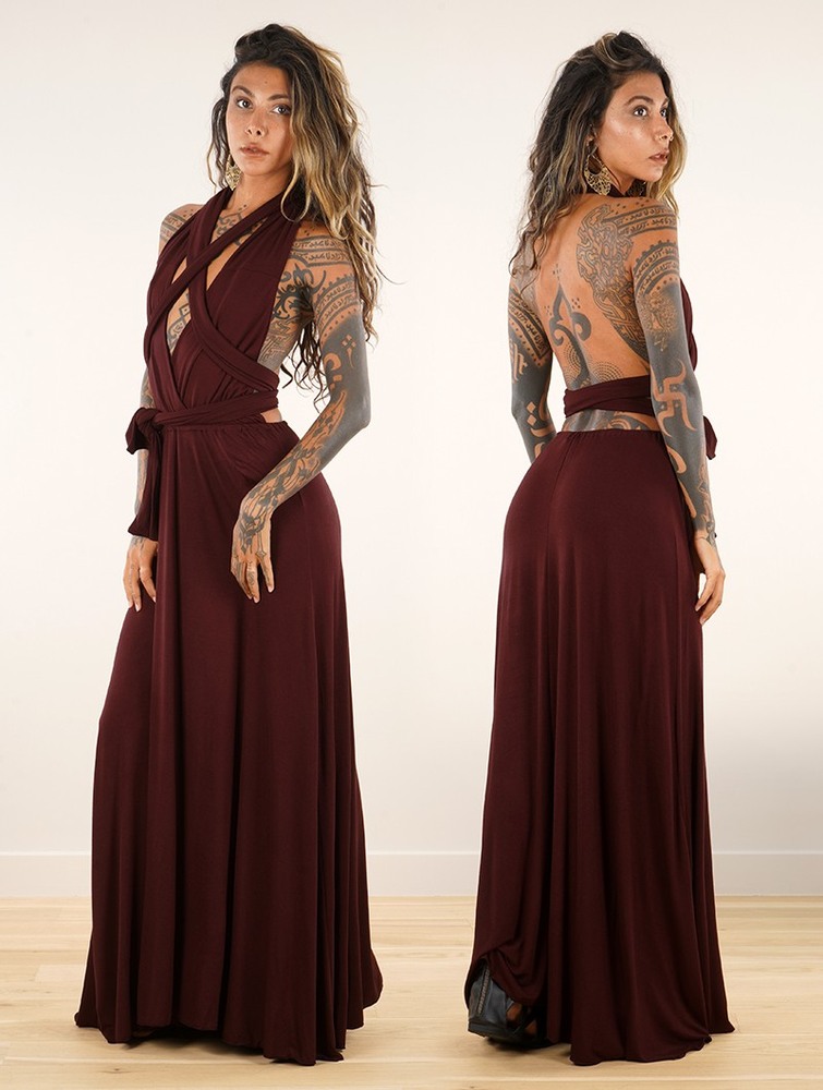 Auburn brown Toonzshop Wakiza Long Infinity Dress Women Dress | 05932EDPH