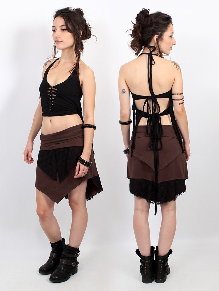 Auburn brown black lace Toonzshop Nangaï Skirt Women Skirt | 13852GWSC