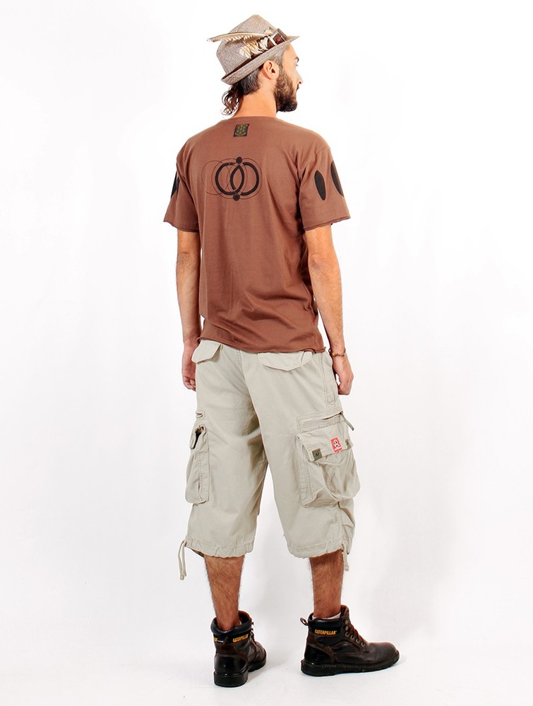 Beige Toonzshop 3/4 Molecule Cargo Pants 45056 Men Pants | 07834OZFG