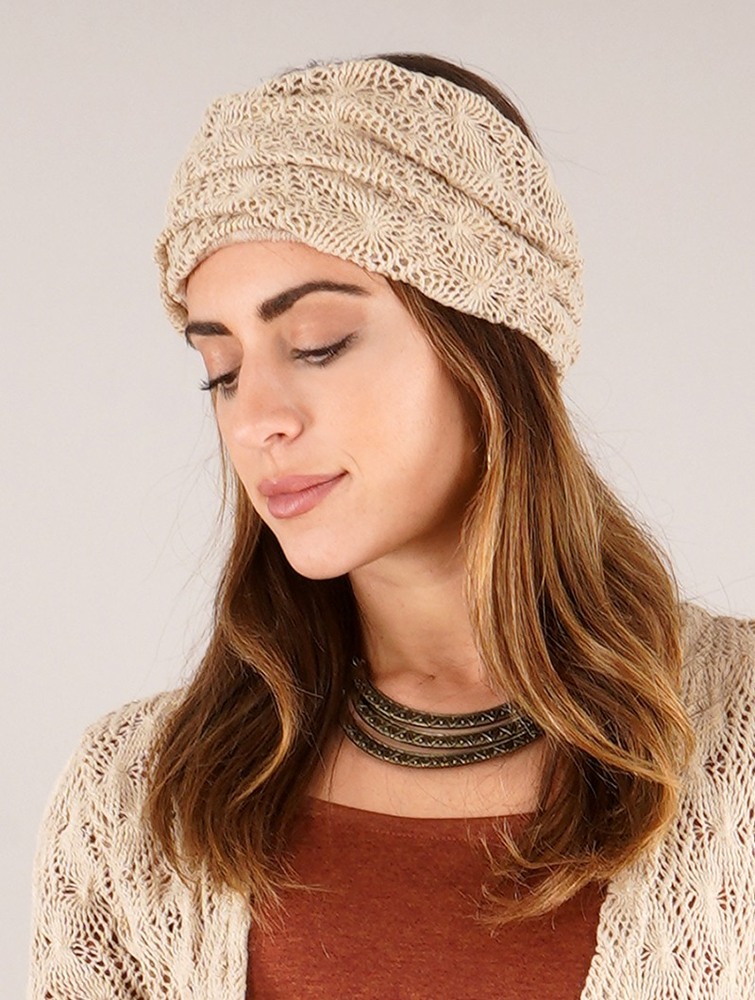 Beige Toonzshop Aikköo Crochet Headband Women Hats | 06785EGWL